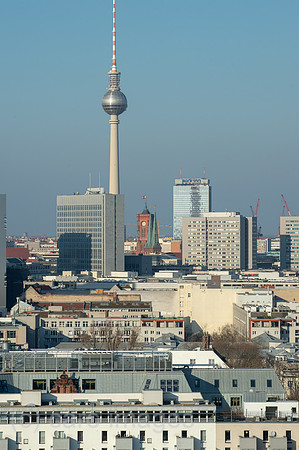 Berlin, Deutschland - Die Skyline von Berlin Zentrum Ost