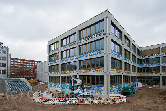 Berlin, Deutschland - Neubau einer Schule in Berlin-Mitte