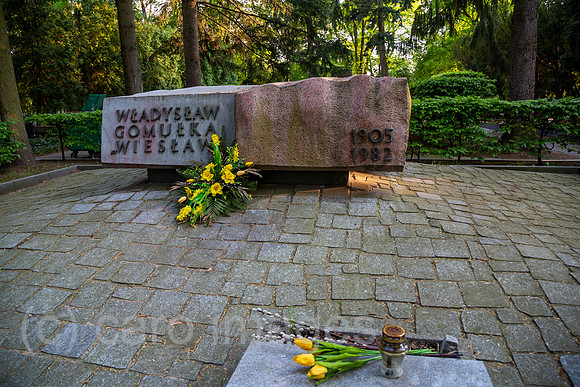 Polen, Warschau - Grab von Wladyslaw Gomulka (1905-1982, 1956-1970 Erster Sekretaer des ZK der PZPR (Polnische Vereinigte Arbeiterpartei) auf dem Powazki Militaerfriedhof (Cmentarz Wojskowy)