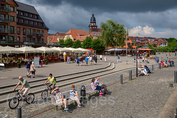 Deutschland, Waren (Mueritz) - Stadtzentrum am Hafen