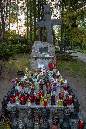 Polen, Warschau - Grab des polnischen Spions Ryszard Kuklinski (1930-2004) auf dem Powazki Militaerfriedhof (Cmentarz Wojskowy)