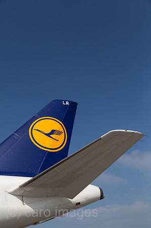 Deutschland, Frankfurt/Main - Lufthansa-Maschine am Flughafen Frankfurt