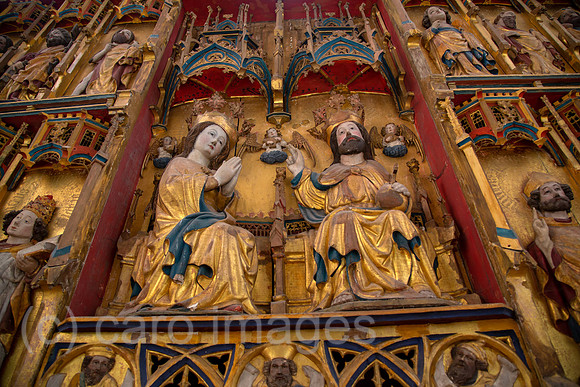 Deutschland, Malchin - Marienaltar aus dem 15.Jh. in der evangelischen St. Johanniskirche Malchin