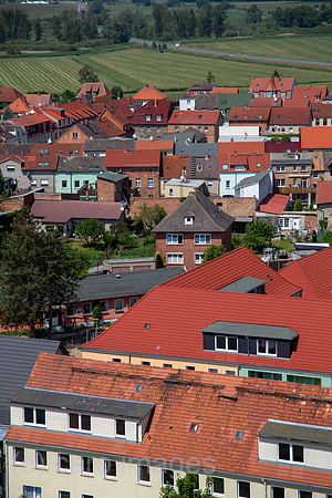 Deutschland, Malchin - Blick von der St. Johanniskirche Malchin auf die Provinzstadt