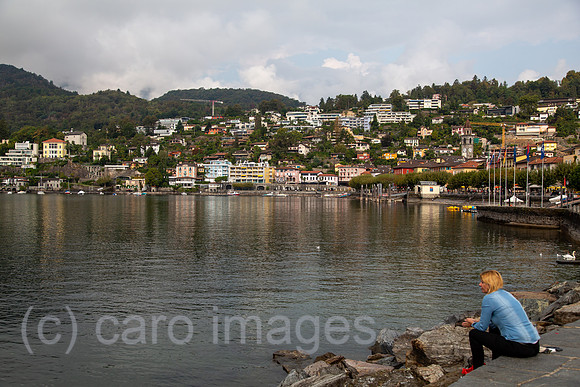 Schweiz, Ascona - Uferpromenade am Lago Maggiore