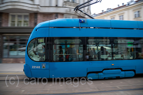 Kroatien, Zagreb - Strassenbahn im Stadtzentrum