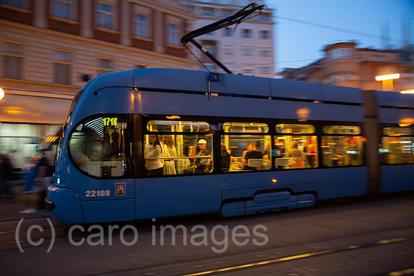 Kroatien, Zagreb - Strassenbahn im Stadtzentrum