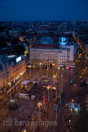 Kroatien, Zagreb - Ban-Jelacic-Platz, der zentrale Platz der Stadt