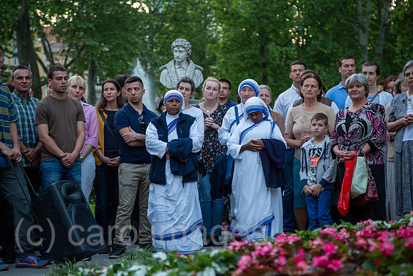 Kroatien, Zagreb - Mitglieder der kroatischen Katholischen Kirche begehen Fronleichnam