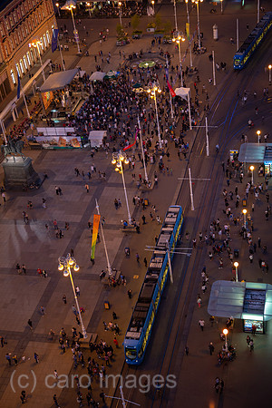 Kroatien, Zagreb - Ban-Jelacic-Platz, der zentrale Platz der Stadt