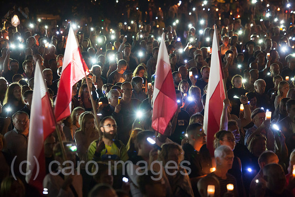 Polen, Poznan, Demonstration gegen die Gleichschaltung der Justiz durch die PIS-Regierung