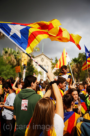 Barcelona, Katalonien, Spanien - Demonstration fuer die Unabhaengigkeit