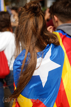 Barcelona, Katalonien, Spanien - Demonstration fuer die Unabhaengigkeit