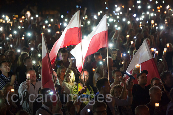 Polen, Poznan, Demonstration gegen die Gleichschaltung der Justiz durch die PIS-Regierung