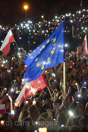 Polen, Poznan, Demonstration gegen die Gleichschaltung der Justiz durch die PIS-Regierung