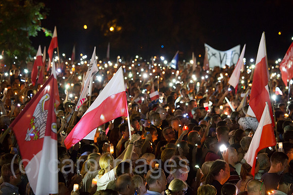 Polen, Poznan, Demonstration gegen die Gleichschaltung der Justiz durch die PIS-Regierung
