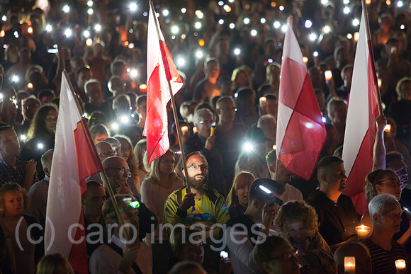 Polen, Poznan, Demonstration gegen die Gleichschaltung der Justiz durch die PIS-Regierung