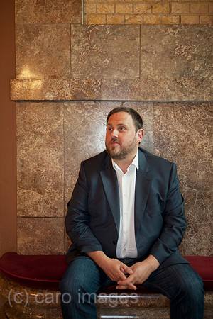 Der katalanische Politiker der ERC, Oriol Junqueras, bei einem Interview