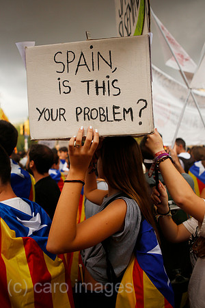 Barcelona, Katalonien, Spanien - Demonstration fuer die Unabhaengigkeit