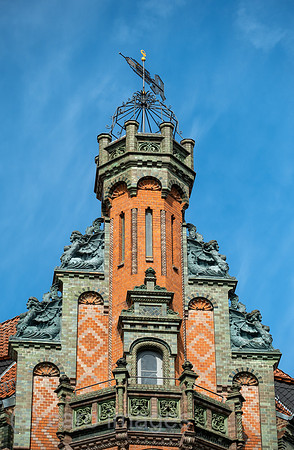Deutschland, Hannover - Giebel, Praechtiger Altbau, ua. frueher Sitz der Raths Apotheke, gebaut von Paul Rowald (1891)