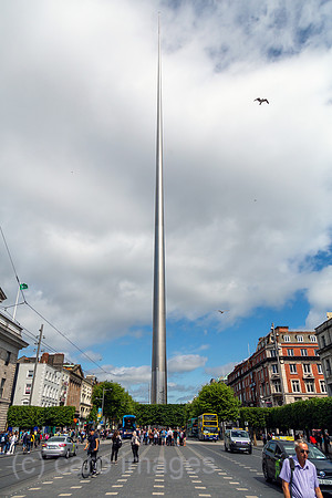Republik Irland, Dublin - The Spire (Denkmal des Lichts) von 2002, Hoehe 123m, O Connell Street, Stadtzentrum