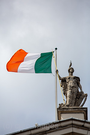 Republik Irland, Dublin - General Post Office (1814) in der O Connell Street, Zentrale von An Post, war zentral beim Aufstand gegen die Briten 1916