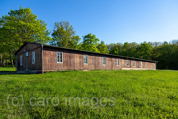 Deutschland, Weimar - Gedenkstaette Buchenwald (KZ-Gedenkstaette), Krankenbaracken und Ambulanz