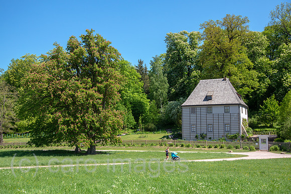 Deutschland, Weimar - Goethes Gartenhaus und Garten im Park an der Ilm