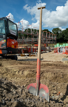 Deutschland, Bremen - Baustelle fuer eine Wohnsiedlung