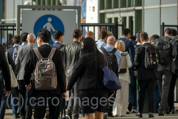 Deutschland, Hannover - Hannover-Messe, Ein Tag geht zu Ende