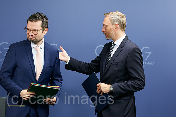 Berlin, Deutschland - Bundesjustizminister Marco Buschmann und Bundesfinanzminister Christian Lindner.