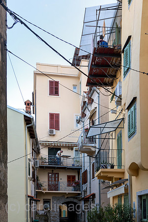 Kroatien, Volosko - Gasse im Fischerdorf Volosko an der Adria (Kvarner Bucht)