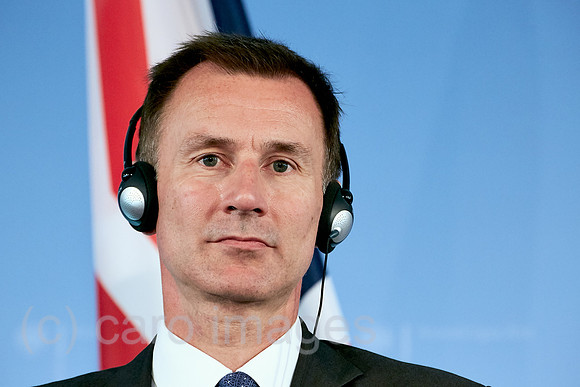 Berlin, Deutschland - Der britische Aussenminister Jeremy Hunt.