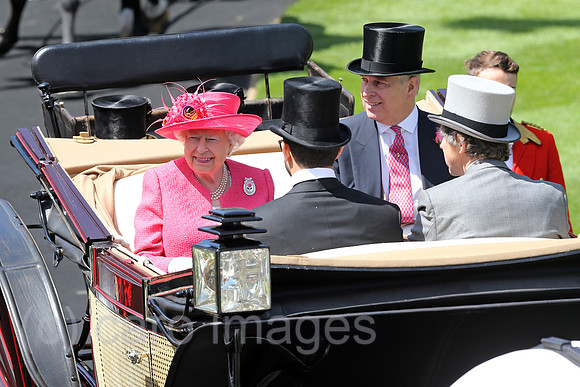 Royal Ascot, Portrait of HRH Queen Elizabeth the Second and Prince Andrew