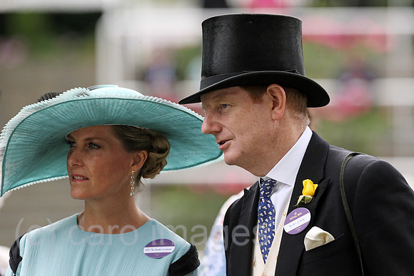 Royal Ascot, Portrait of HRH Sophie, the Countess of Wessex and the Earl of Derby