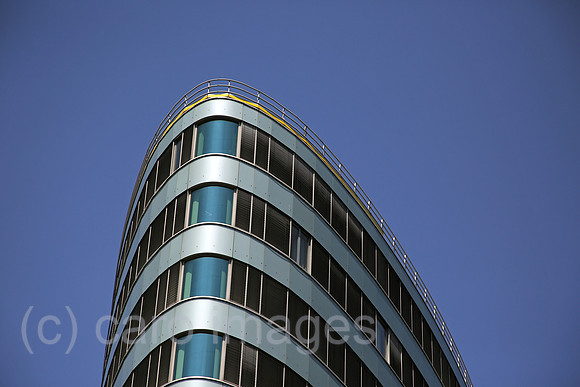 Berlin, Deutschland, Detailansicht eines Turms des Trias Towers Berlin