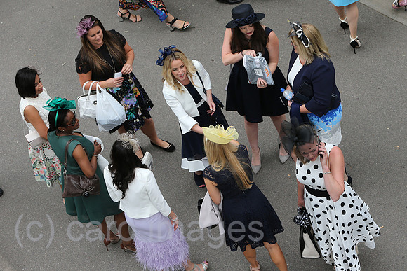 Royal Ascot, Fashion, women with hats at the racecourse