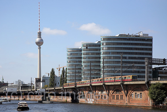 Berlin, Deutschland, Gebaeudekomplex Trias Towers Berlin an der Spree, Zentrale der Berliner Verkehrsbetriebe (BVG)