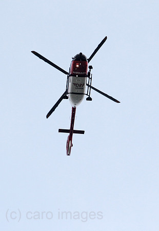Hannover, Deutschland, Rettungshubschrauber der DRF Luftrettung im Flug