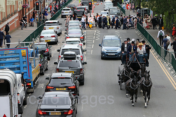 Royal Ascot, People on their way to the racecourse on Ascot High Street