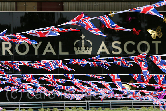 Royal Ascot, National flags and the word Royal Ascot