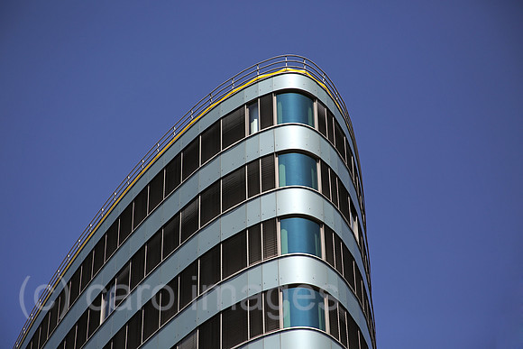Berlin, Deutschland, Detailansicht eines Turms des Trias Towers Berlin