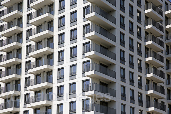 Berlin, Deutschland, Stockwerke eines neugebauten Wohnhauses