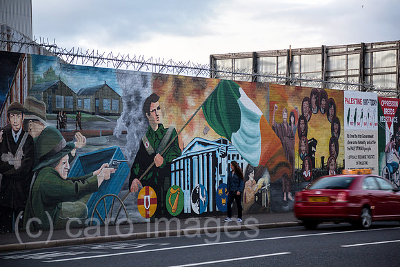 Grossbritannien, Nordirland, Belfast - Politische Wandmalerei, Falls Road, katholisches West Belfast