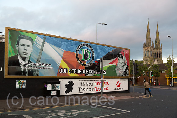 Grossbritannien, Nordirland, Belfast - Politische Wandmalerei, Falls Road, katholisches West Belfast