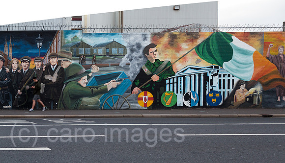 Grossbritannien, Nordirland, Belfast - Politische Wandmalerei, Falls Road, katholisches West Belfast