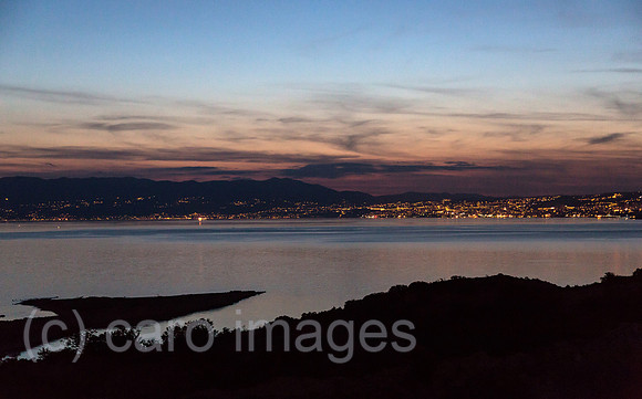 Kroatien, Rijeka - Blick von Halbinsel Krk auf Rijeka