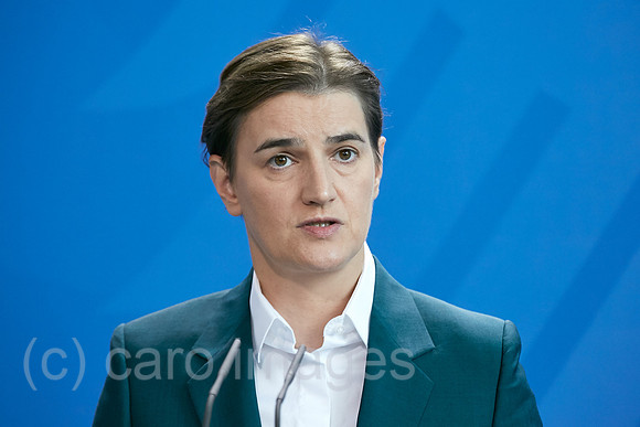 Berlin, Deutschland - Ana Brnabic, Ministerpraesidentin der Republik Serbien.