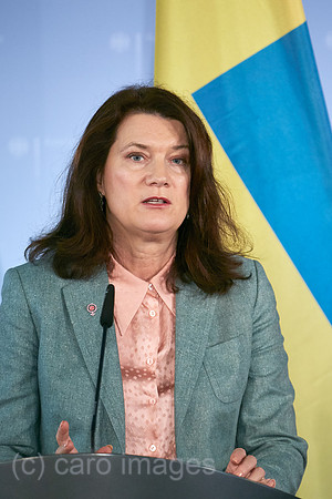 Berlin, Deutschland - Ann Linde, die Aussenministerin von Schweden.