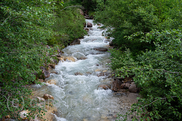 St. Magdalena, Villnoess, Trentino, Suedtirol, Gletscherbach und